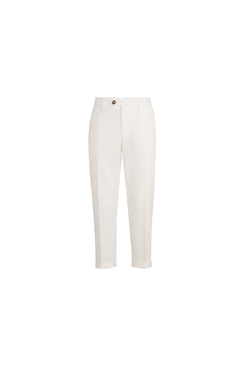 Comfort gabardine trousers, Alternate, color, Snow