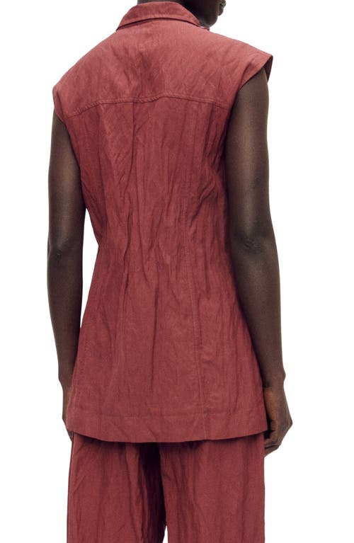 Shop Mango Wrinkle Effect Longline Vest