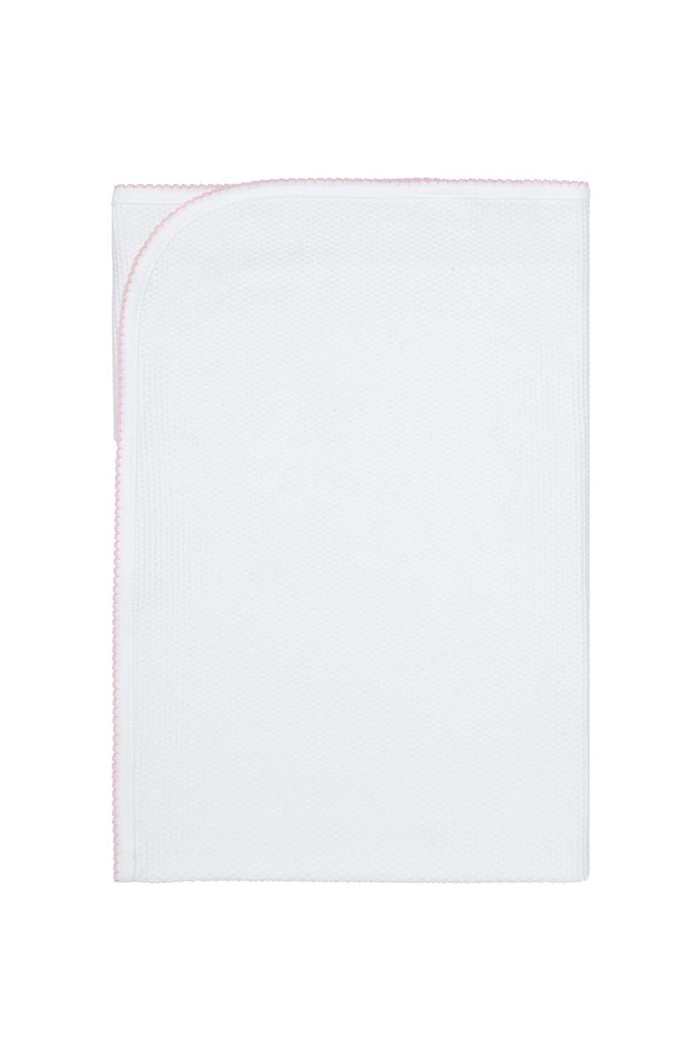 Nellapima White Bubble Baby Blanket - Baby, Main, color, White With Pink Trim