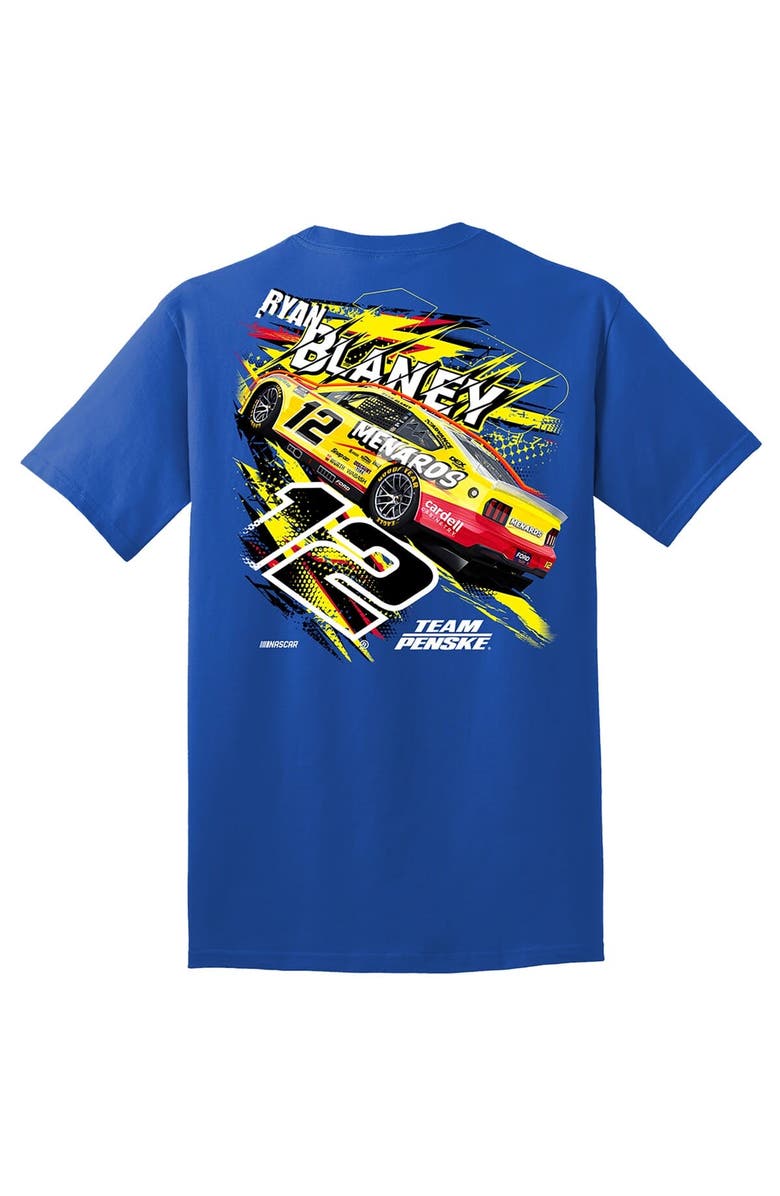 TEAM PENSKE Men's Team Penske Royal Ryan Blaney Menards Cardell #12 Car T-Shirt, Alternate, color, Royal