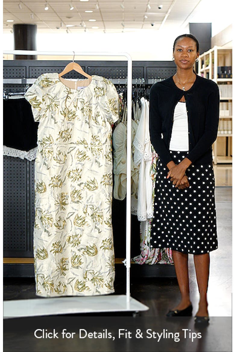 Penny Metallic Floral Jacquard Sheath Gown video