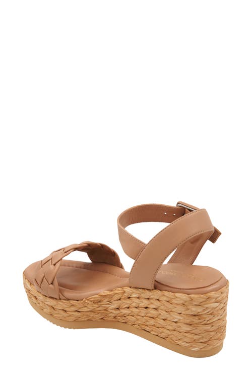 Andre Assous Women's Cecilia Braided Strap Espadrille Wedge Heel Platform Sandals In Khaki