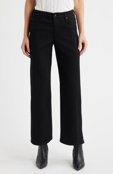 Stride High Waist Wide Leg Jeans (Black Rinse)