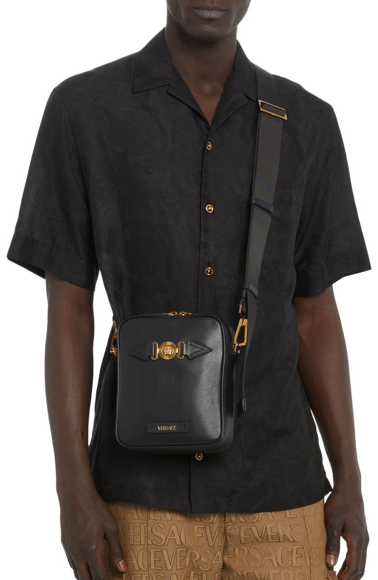 Versace Biggie Medusa Coin Phone Crossbody Bag, Alternate, color,