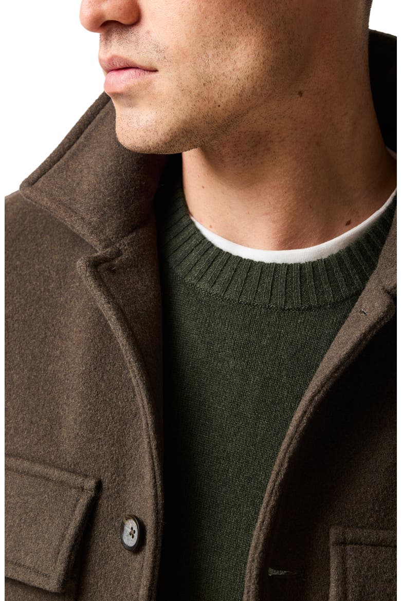 Windsoe Virgin Wool Blend Trucker Jacket, Alternate, color, OLIVE