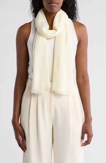Nordstrom Rack Eyelash Wrap Scarf In Ivory Tofu