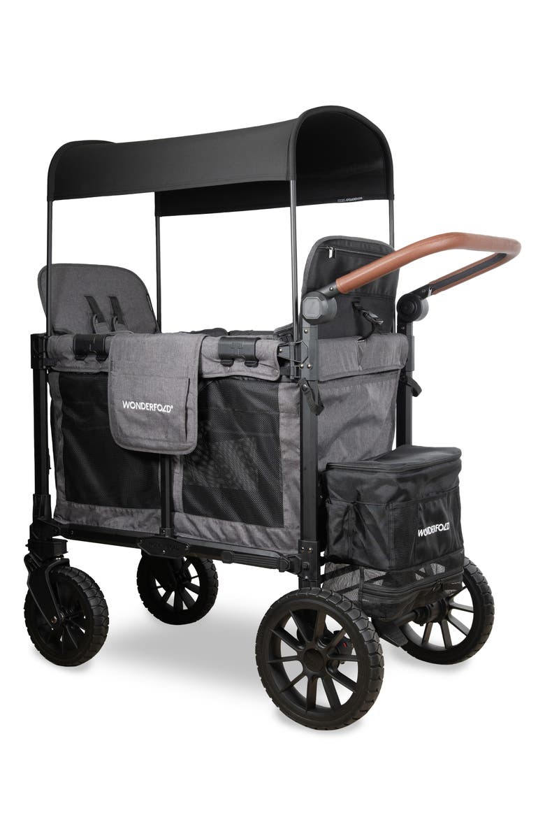 WonderFold W2 Luxe Pro 2-Passenger Multifunctional Stroller Wagon, Alternate, color, Gray