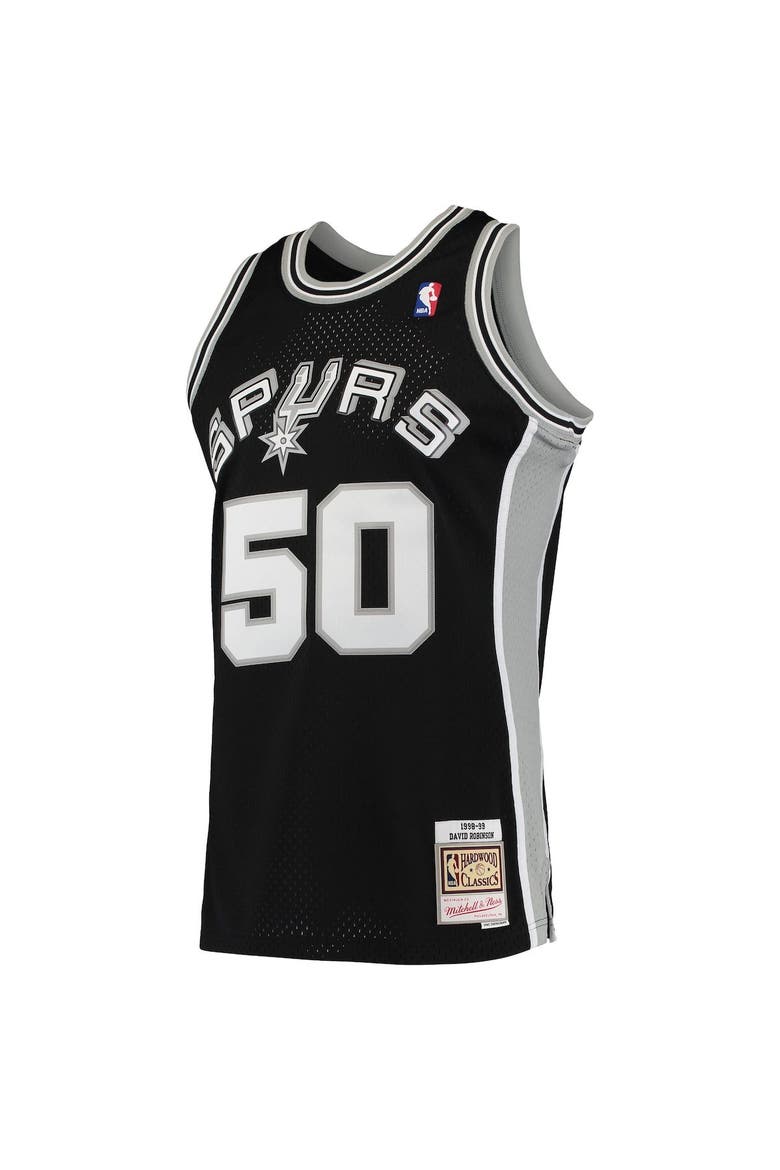 Men's Mitchell & Ness David Robinson Black San Antonio Spurs 1991/92 Hardwood Classics Swingman Jersey, Alternate, color, Black