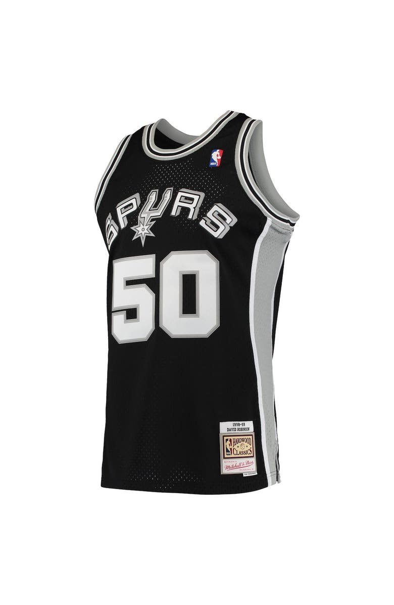 Mitchell & Ness Men's Mitchell & Ness David Robinson Black San Antonio Spurs 1991/92 Hardwood Classics Swingman Jersey, Alternate, color, Black