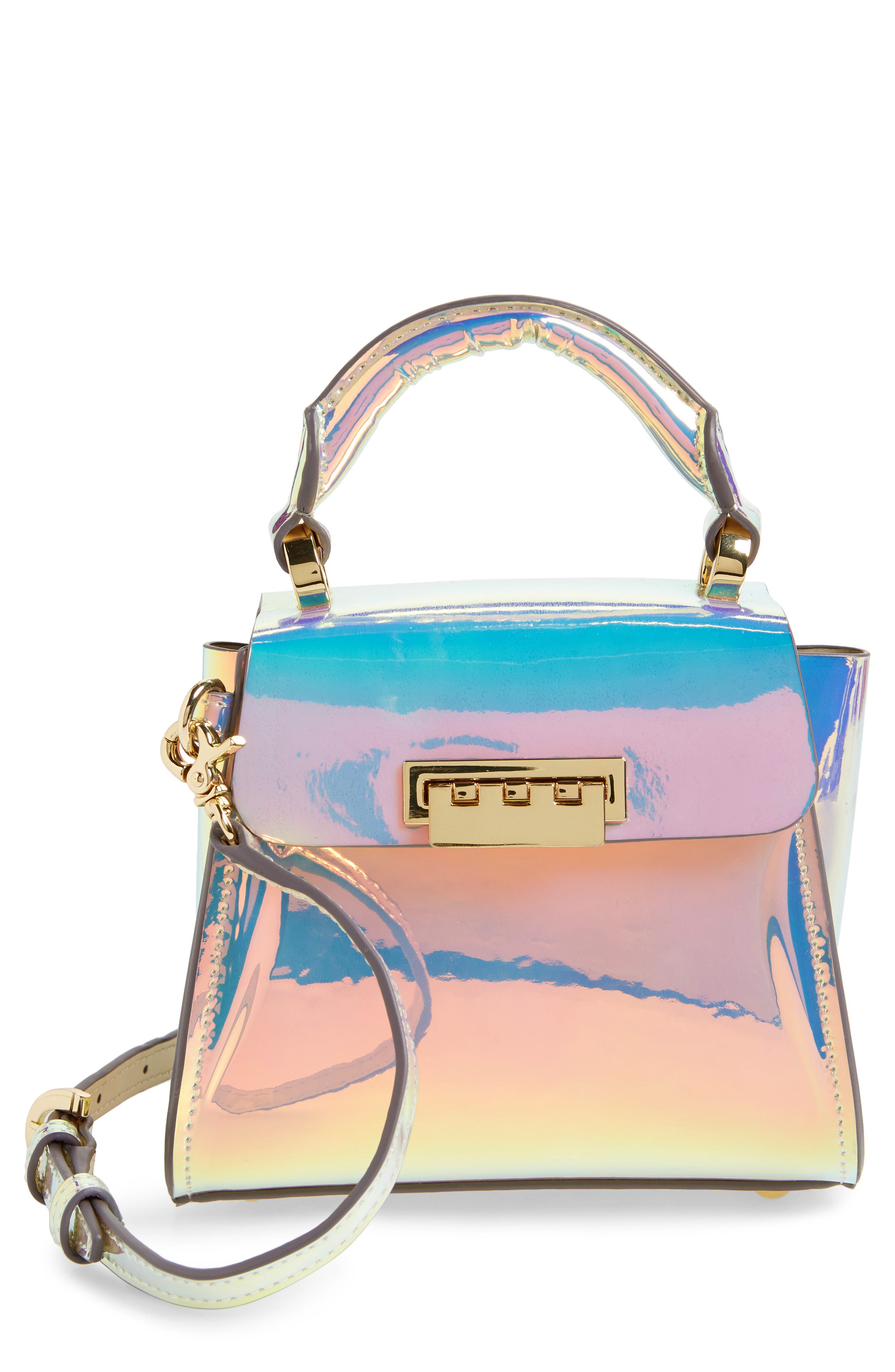 ZAC Zac Posen Eartha Iconic Iridescent Top Handle Mini Satchel, Main, color, 