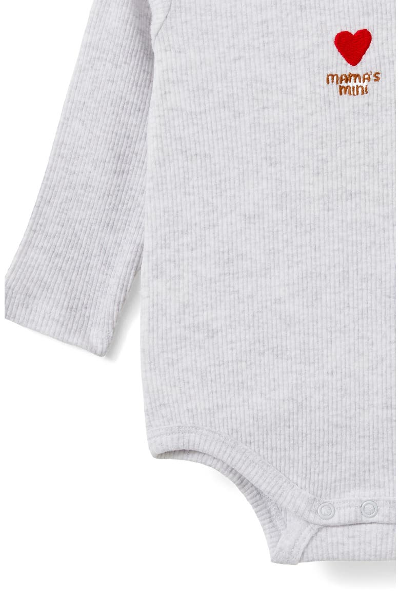 Organic Pointelle Long Sleeve Bubbysuit, Alternate, color, Snow Marle Mama S Mini