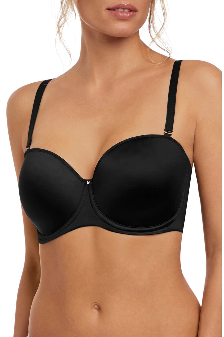 Aura Convertible Strapless Underwire Bra, Alternate, color, BLACK
