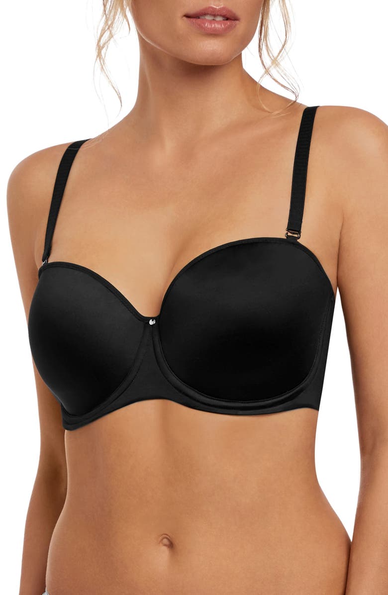 Fantasie Aura Convertible Strapless Underwire Bra, Alternate, color, Black