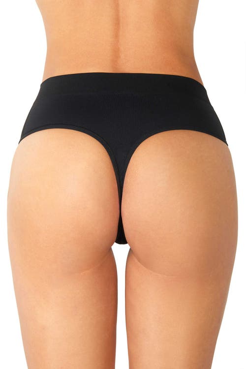 Ldma High Sculpt Thong Rib In Black