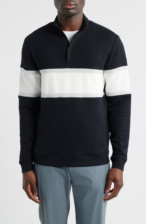 Owen Chest Stripe Golf Quarter Zip