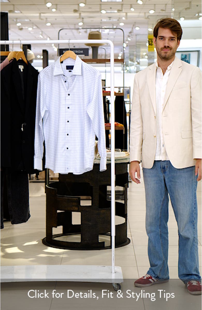 Trim Fit Royal Oxford Check Dress Shirt, sales video thumbnail