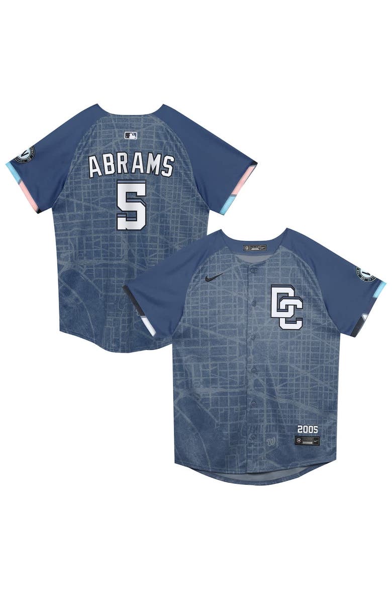 Preschool Nike CJ Abrams Blue Washington Nationals City Connect 2025 Limited Jersey, Main, color, Blue