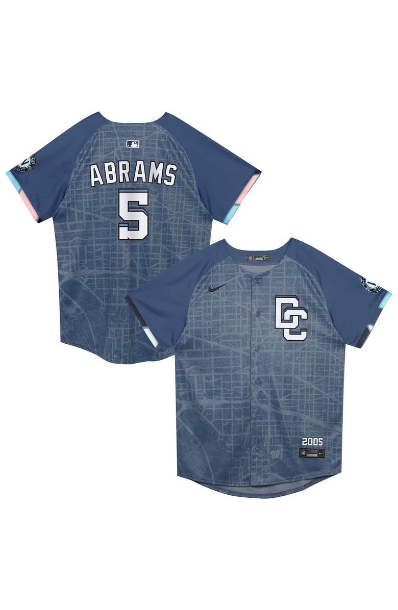 Nike Preschool Nike CJ Abrams Blue Washington Nationals City Connect 2025 Limited Jersey, Main, color, Blue