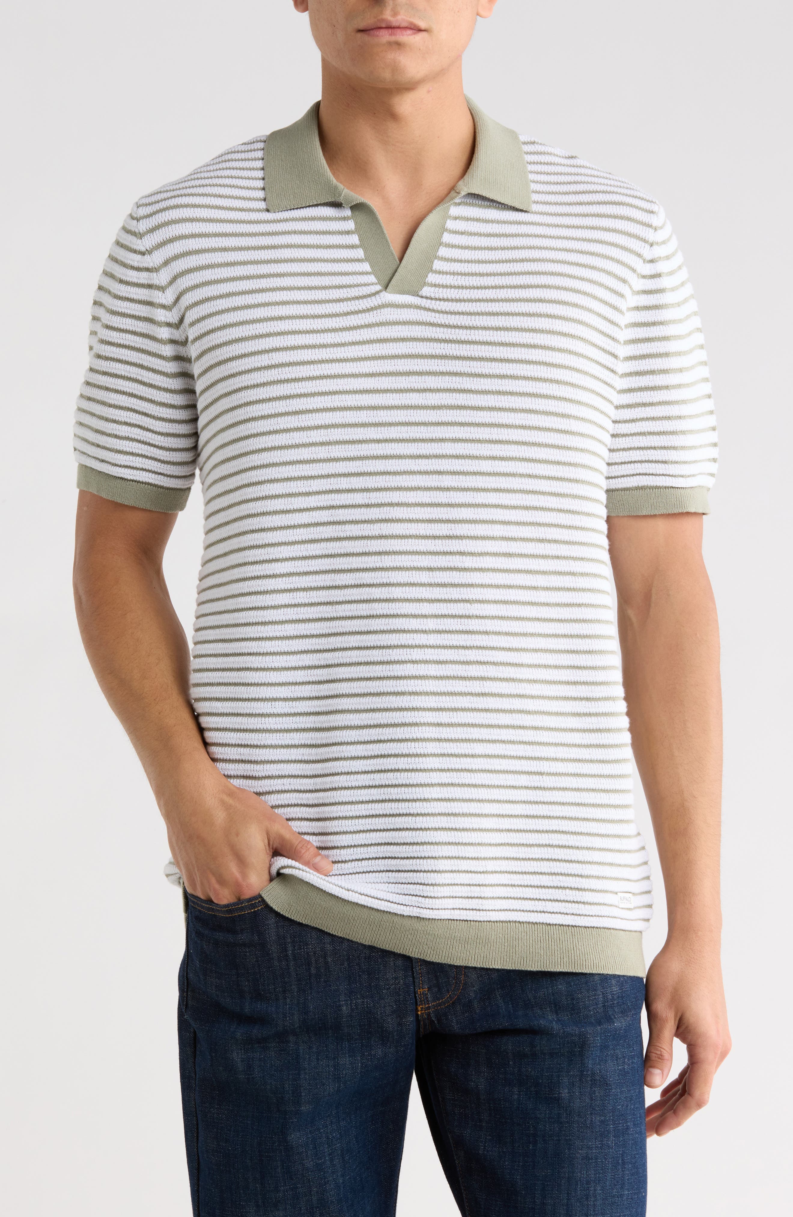 Buffalo Jeans Wicher Stripe Knit Polo
