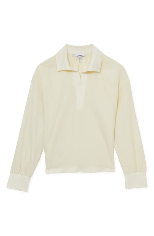 Reiss Isobel Overhead Ribbed Knit Shirt In Yellow