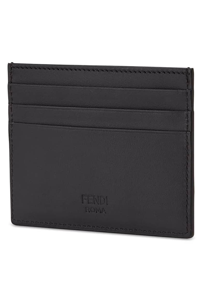 Monster Leather Card Holder, Alternate, color, BLACK