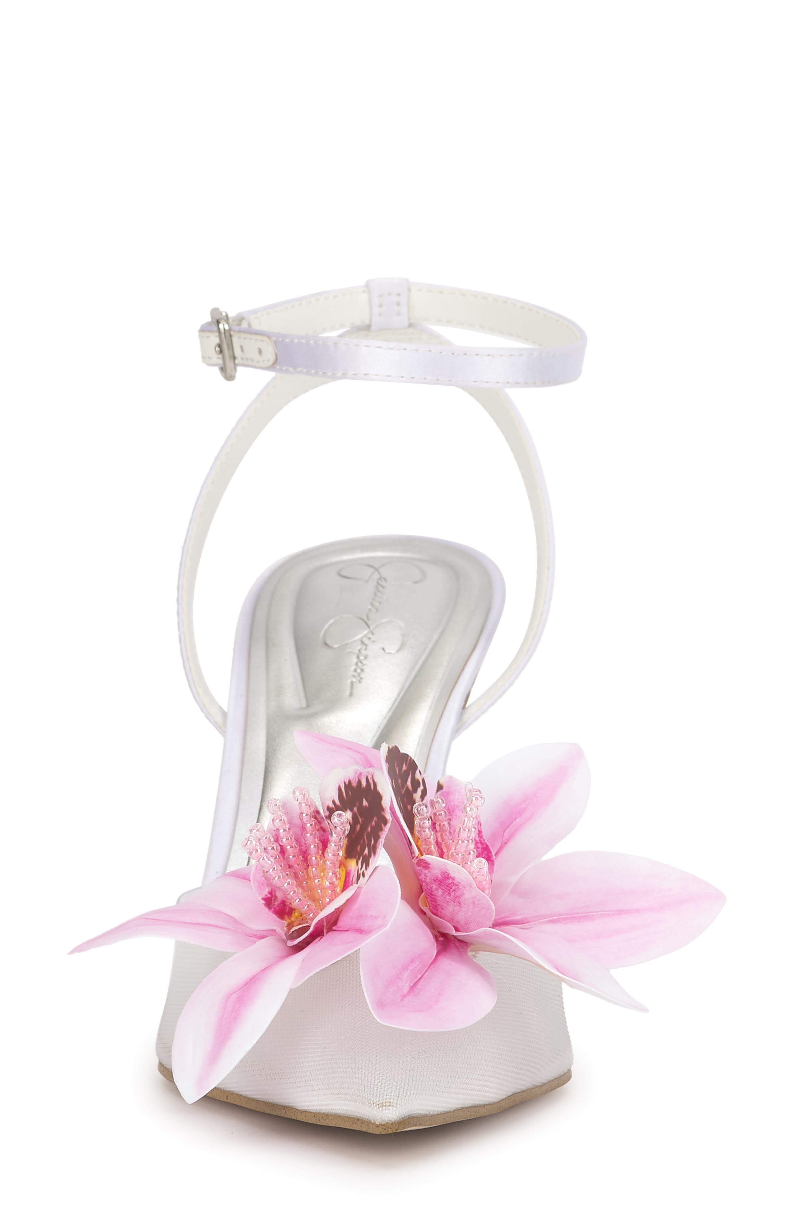 Jessica Simpson Vilyria Embellished Pointed Toe Pump, Alternate, color, Bright White