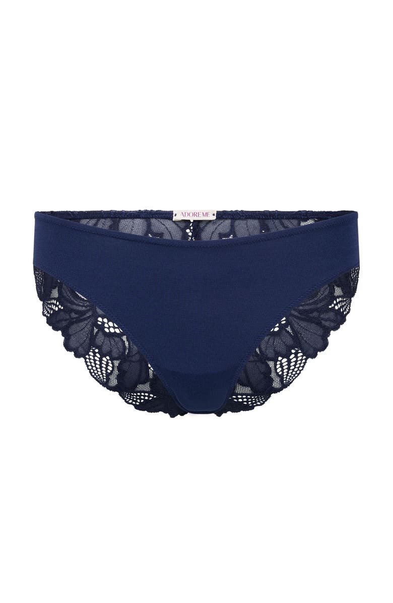 Adore Me Teagan Bikini Panties, Alternate, color, Dark Blue