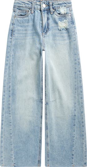 Kids' Mia Distressed Wide Leg Jeans