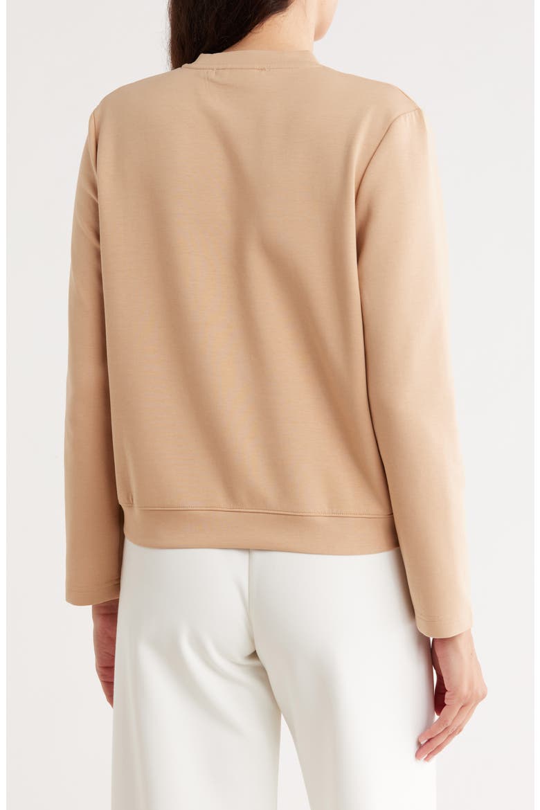 Double Faux Pearl Pleated Top, Alternate, color, TAUPE