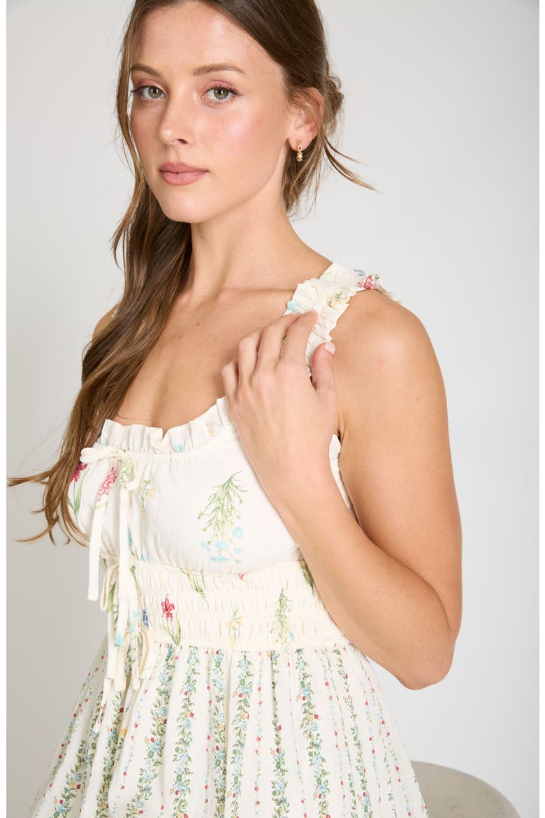 Print Sleeveless Tiered Maxi Dress, Alternate, color, IVORY MULTI