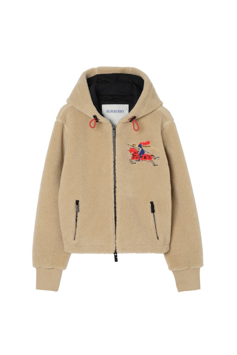 Cropped Knight Wool Cashmere Blend Fleece, Alternate, color, Limestone beige