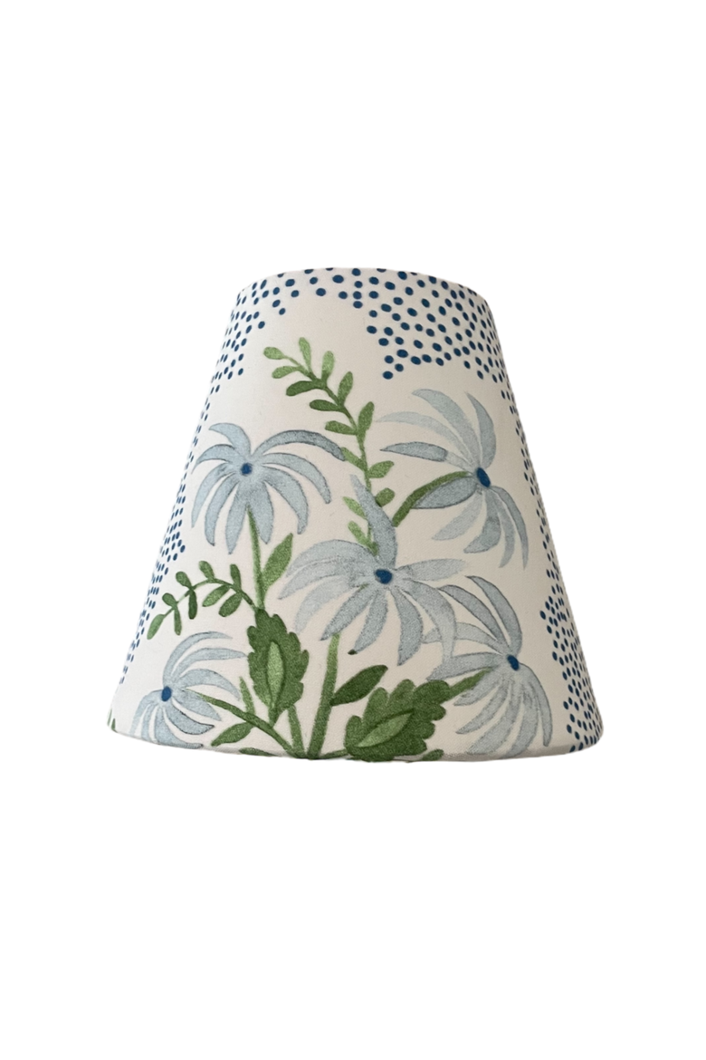 Blue Floral Sconce Shade in Pearl's Bouquet, Alternate, color, Blue