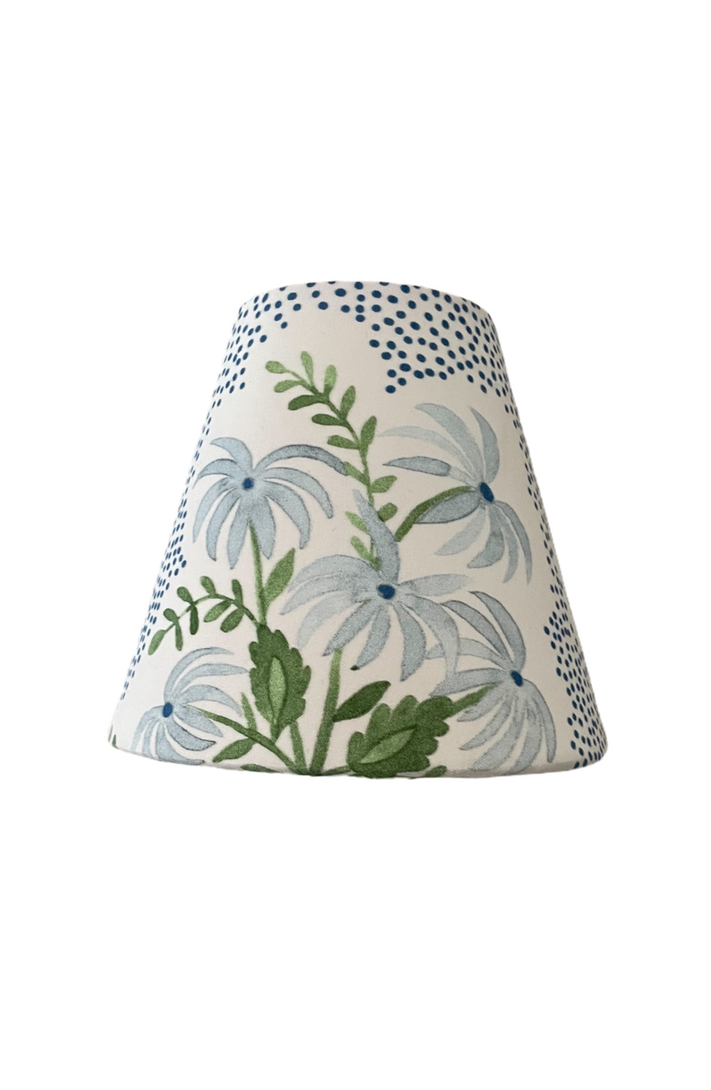 Winterborne Decor Blue Floral Sconce Shade in Pearl's Bouquet, Alternate, color, Blue