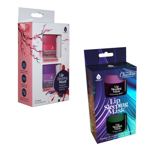 Pursonic Lip Sleeping Mask Collection Bundle Cherry Blossom & Berries + Gummy Bear & Fresh Mint In Purple