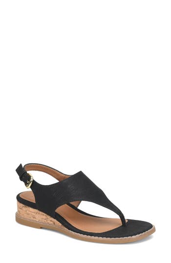 Eurosoft Macrae Slingback Wedge Sandal In Black