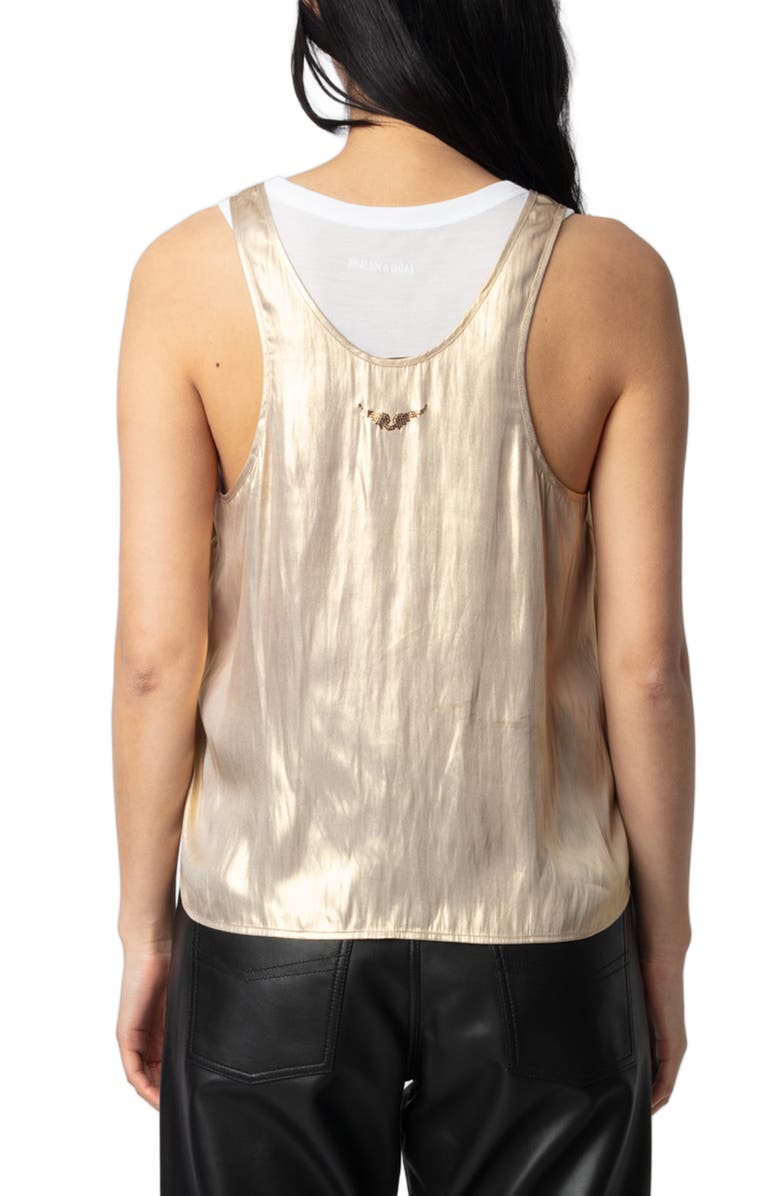 Zadig & Voltaire Tarys Satin Tank, Alternate, color, 