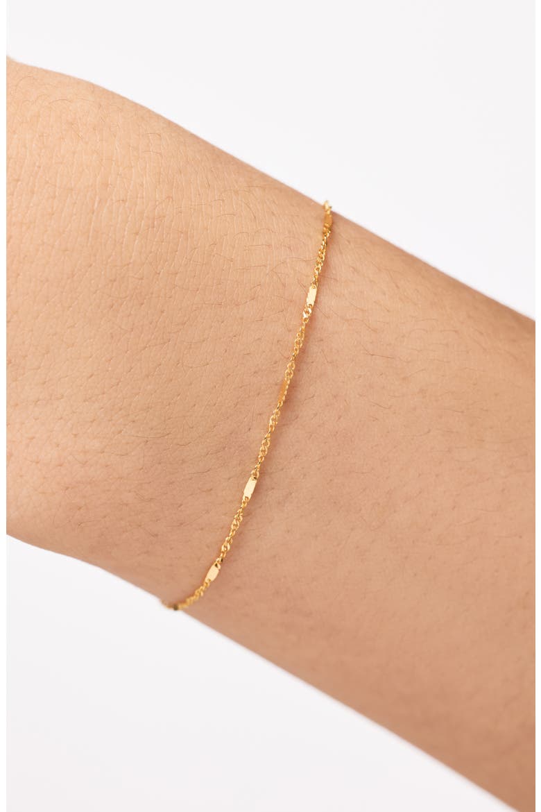Solid Yellow Gold - Singapore Chain Bracelet, Alternate, color, Gold
