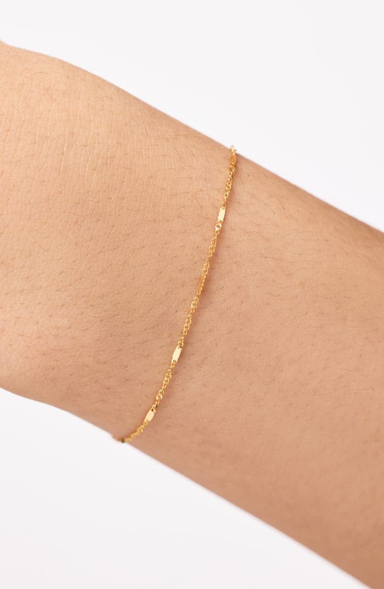 Ana Luisa Solid Yellow Gold - Singapore Chain Bracelet, Alternate, color, Gold