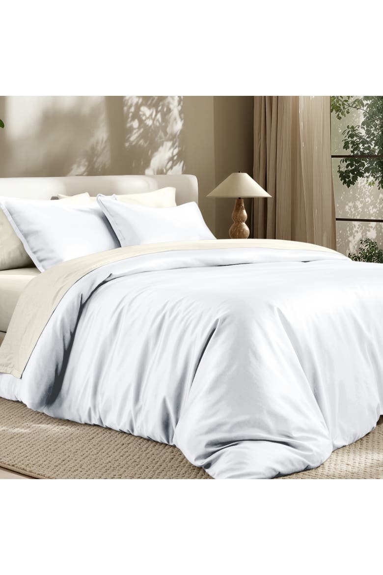 TENCEL Lyocell Duvet Cover Set, Alternate, color, White