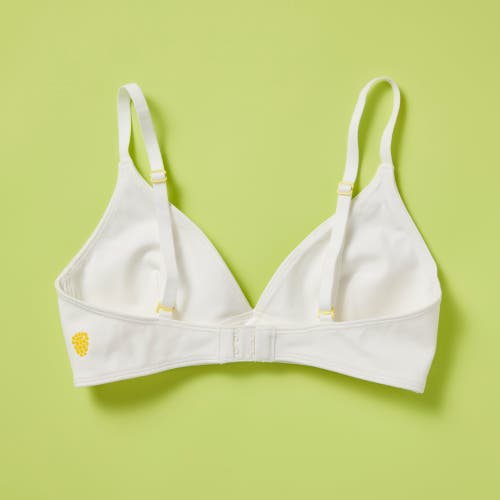 Yellowberry Lily Triangle Bra In White Cloud