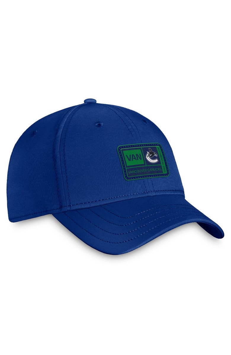 FANATICS Men's Fanatics Branded Blue Vancouver Canucks Authentic Pro Training Camp Flex Hat, Alternate, color,