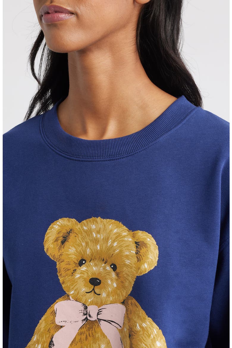 Love You Heart Graphic Sweatshirt, Alternate, color, MEDIEVAL BLUE