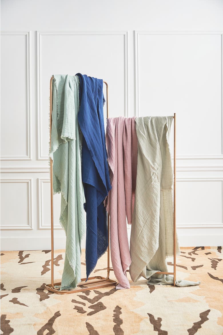 50" x 70" Feather Gauze Throw Collection, Alternate, color, Pink