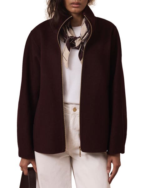 Wool Blend Hand Finished Bomber Jacket