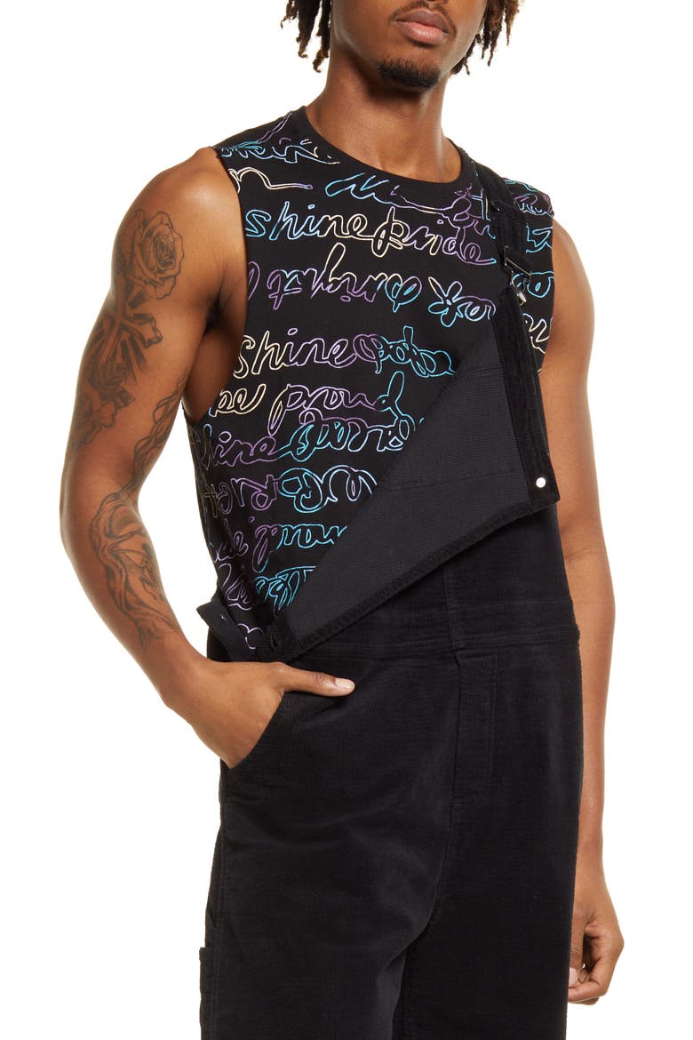 Pride Gender Inclusive Graphic Tank, Main, color, BLACK SHINE BRIGHT OMBRE