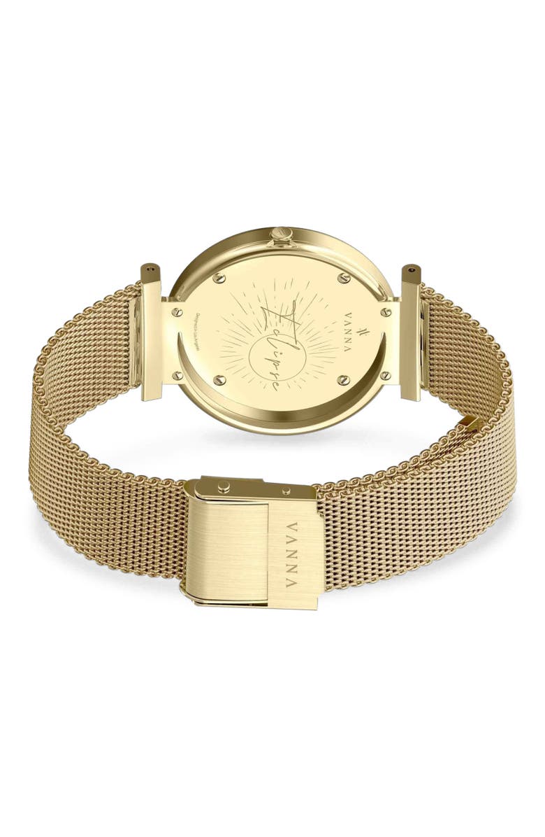 VANNA Eclipse Watch, Alternate, color, Black Sunray-Gold