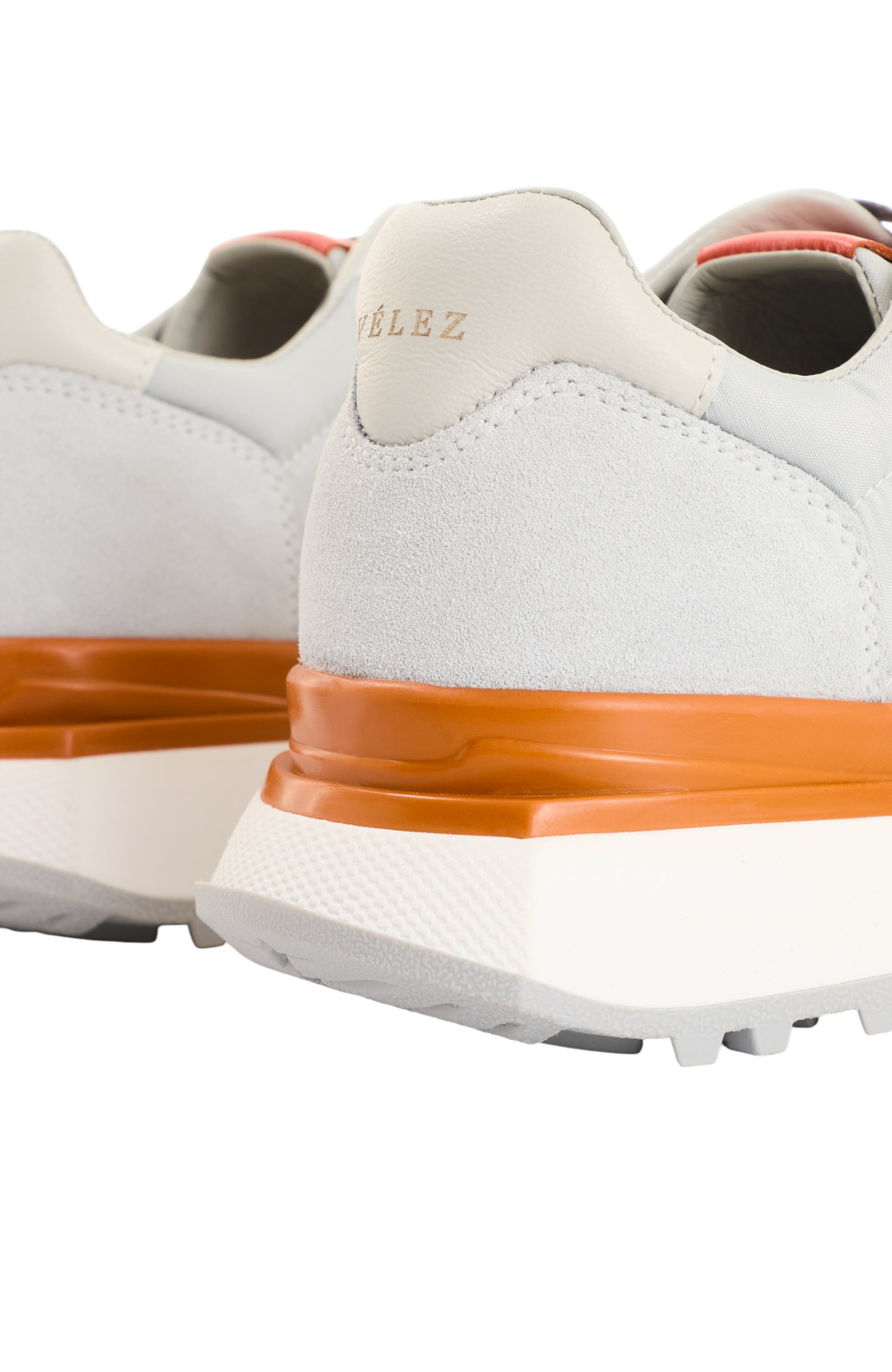 Velez Suede and Canvas Tennis Shoes Sporty Silhouette, Alternate, color, Grey