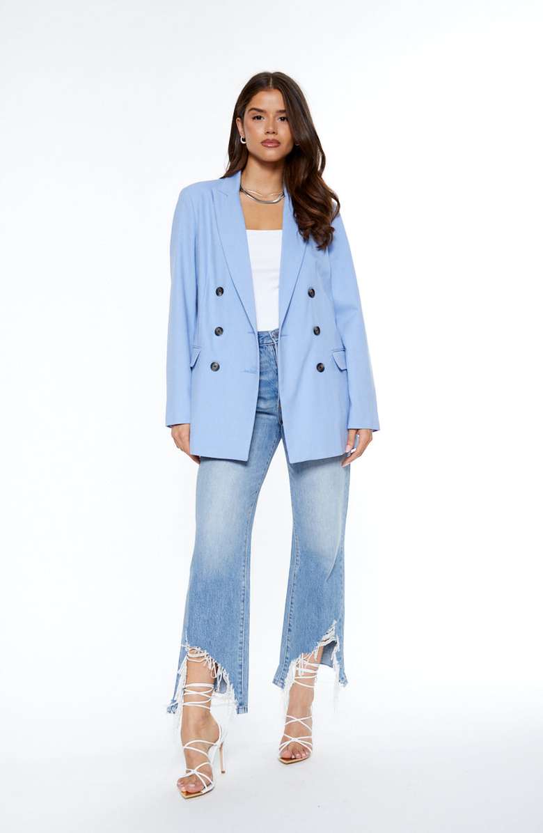 BLUE REVIVAL Your Ex Boyfriends Blazer, Alternate, color, Periwinkle Blue