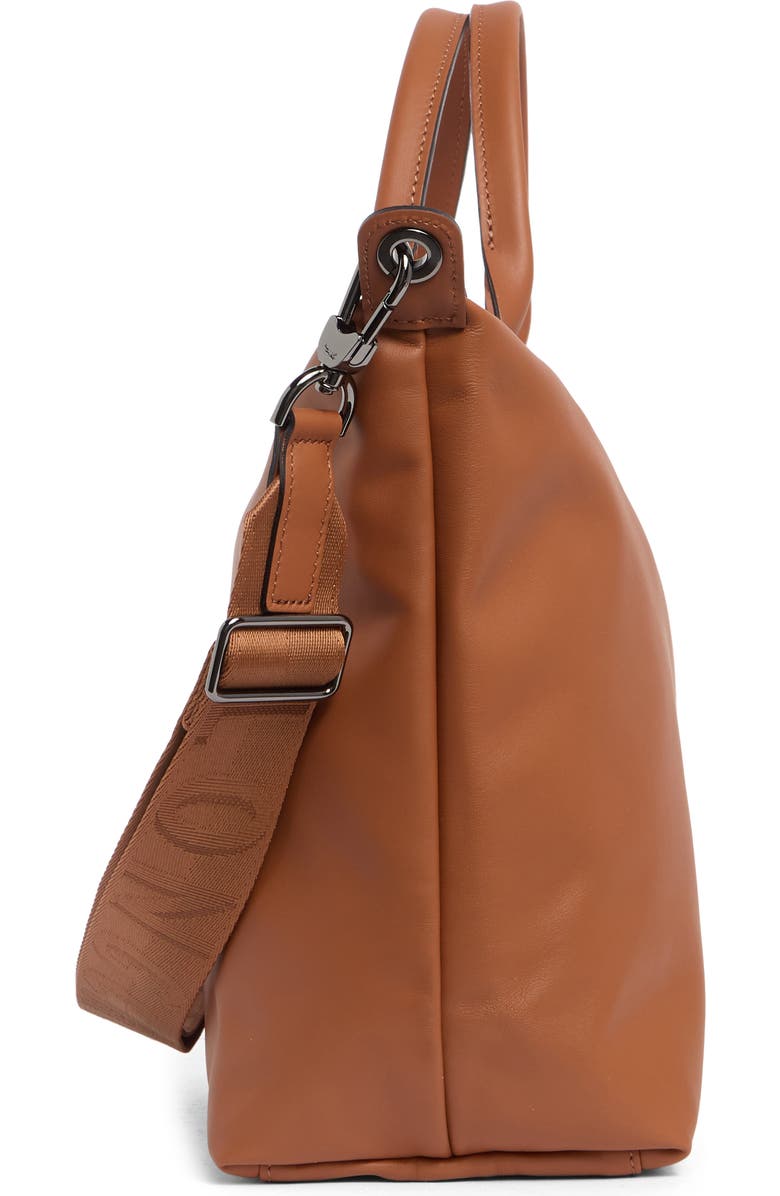 Longchamp Le Pliage Extra Large Leather Tote Bag, Alternate, color, Cognac