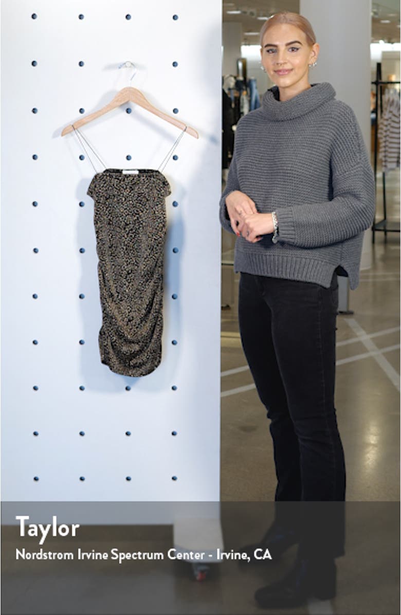 Glitter Metallic Leopard Ruched Minidress, sales video thumbnail